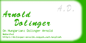 arnold dolinger business card